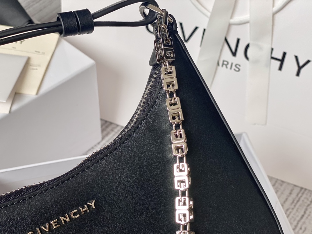 Givenchy Small Moon Cut Out Bag Black/Pink/Cream/Brown/Grey/Dark Grey For Women‎ 9.8in/25cm BB50LGB1A4-001