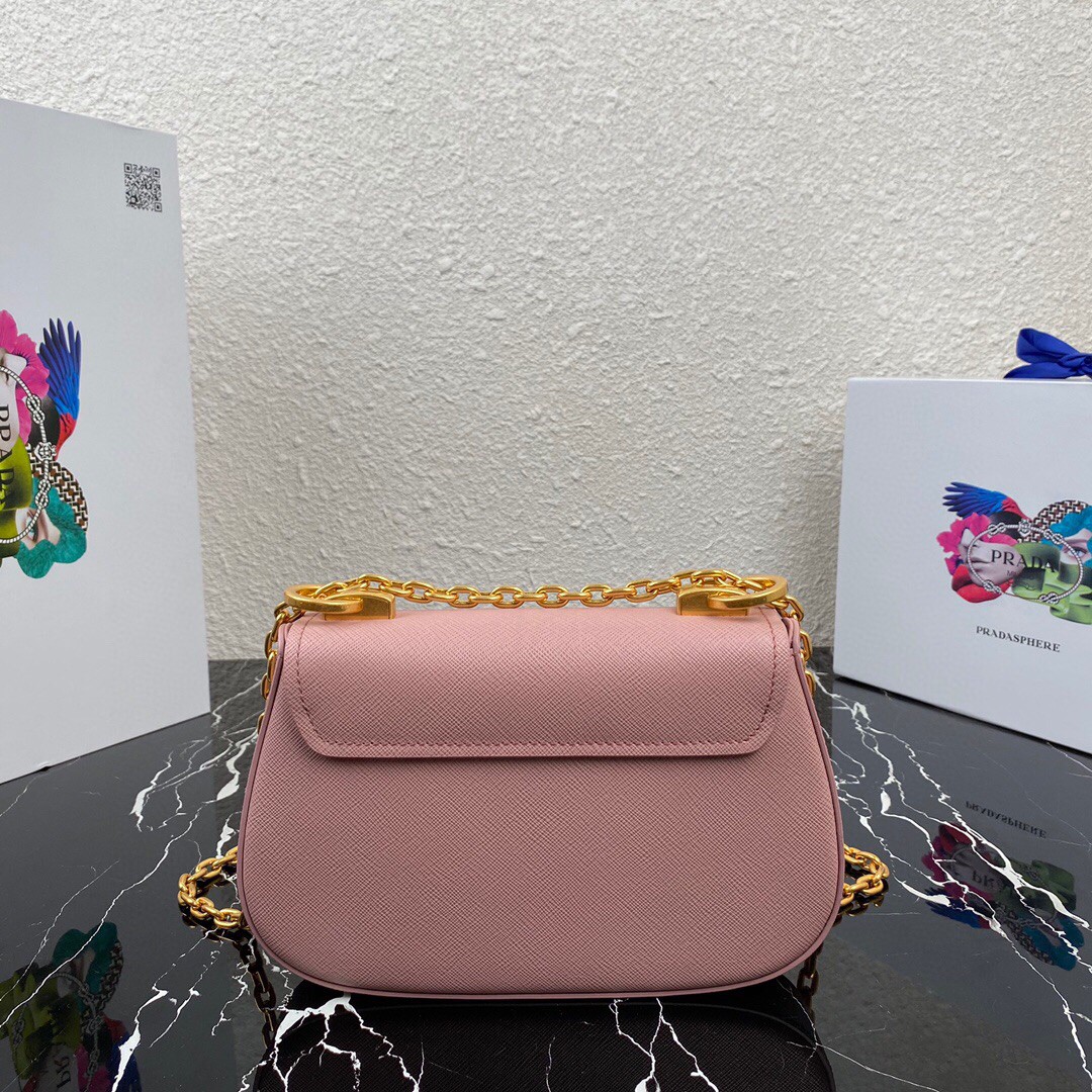 Pra*a Shoulder Bag Pink/Yellow/Blue For Women 8.6 in / 22 cm