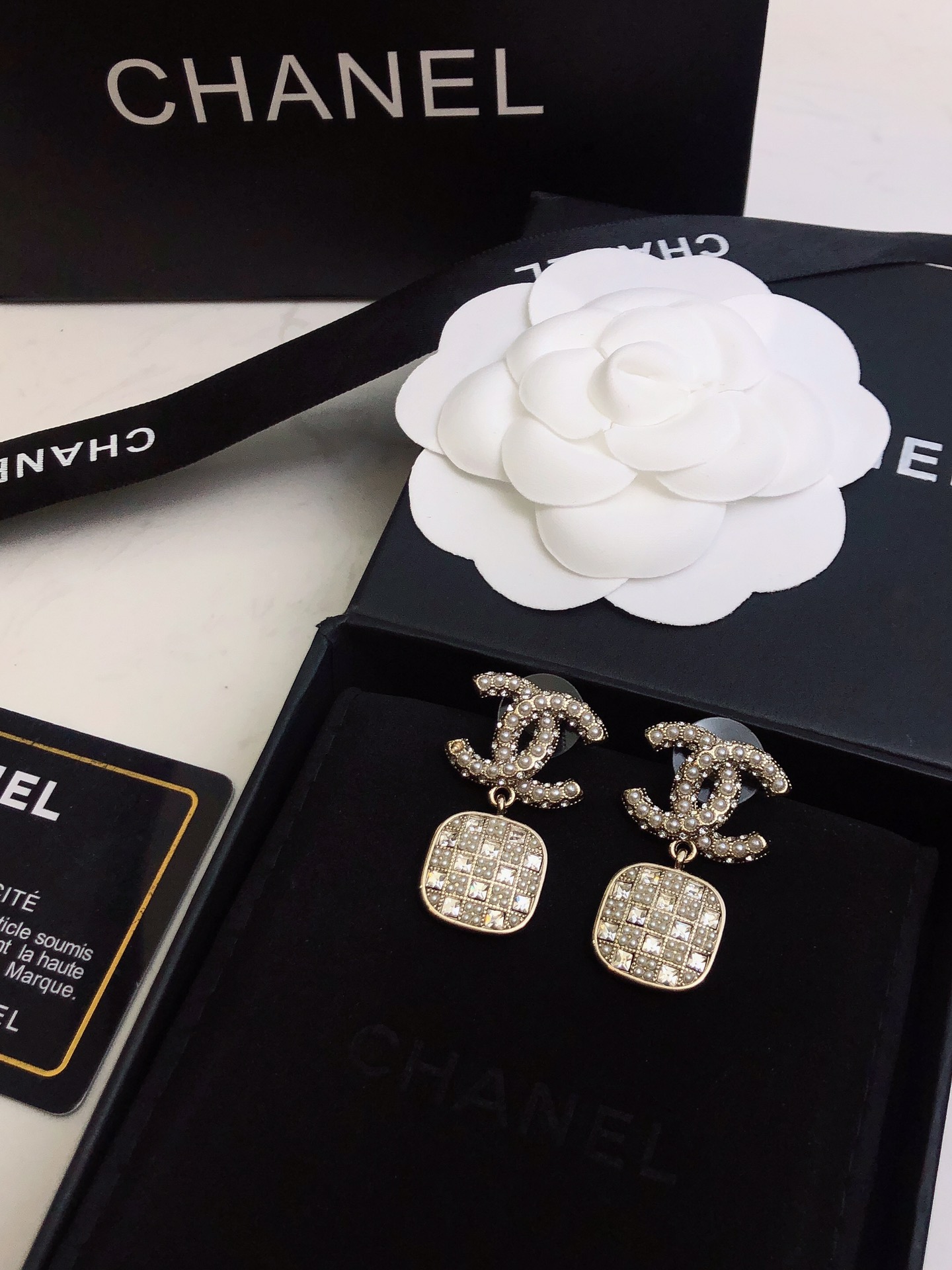 Ch**el Stud Earrings Gold For Women