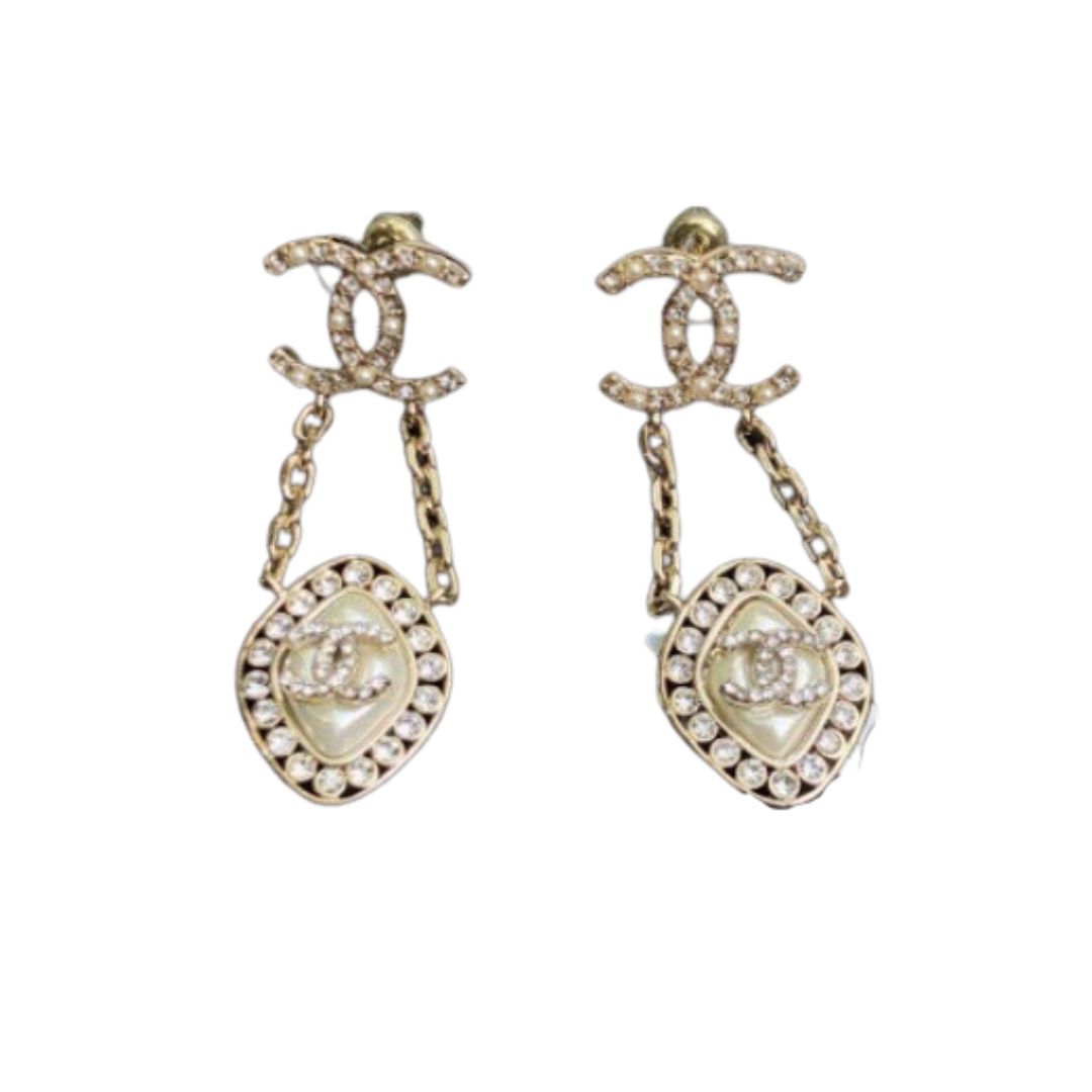 Ch**el Stud Earrings Gold For Women