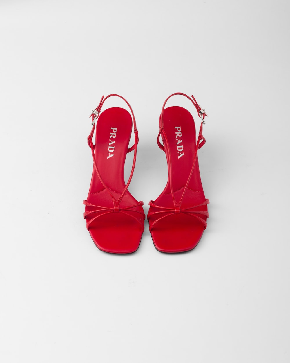Pra*a Heeled Sandals Red For Women 1X504N_011_F0011_F_055