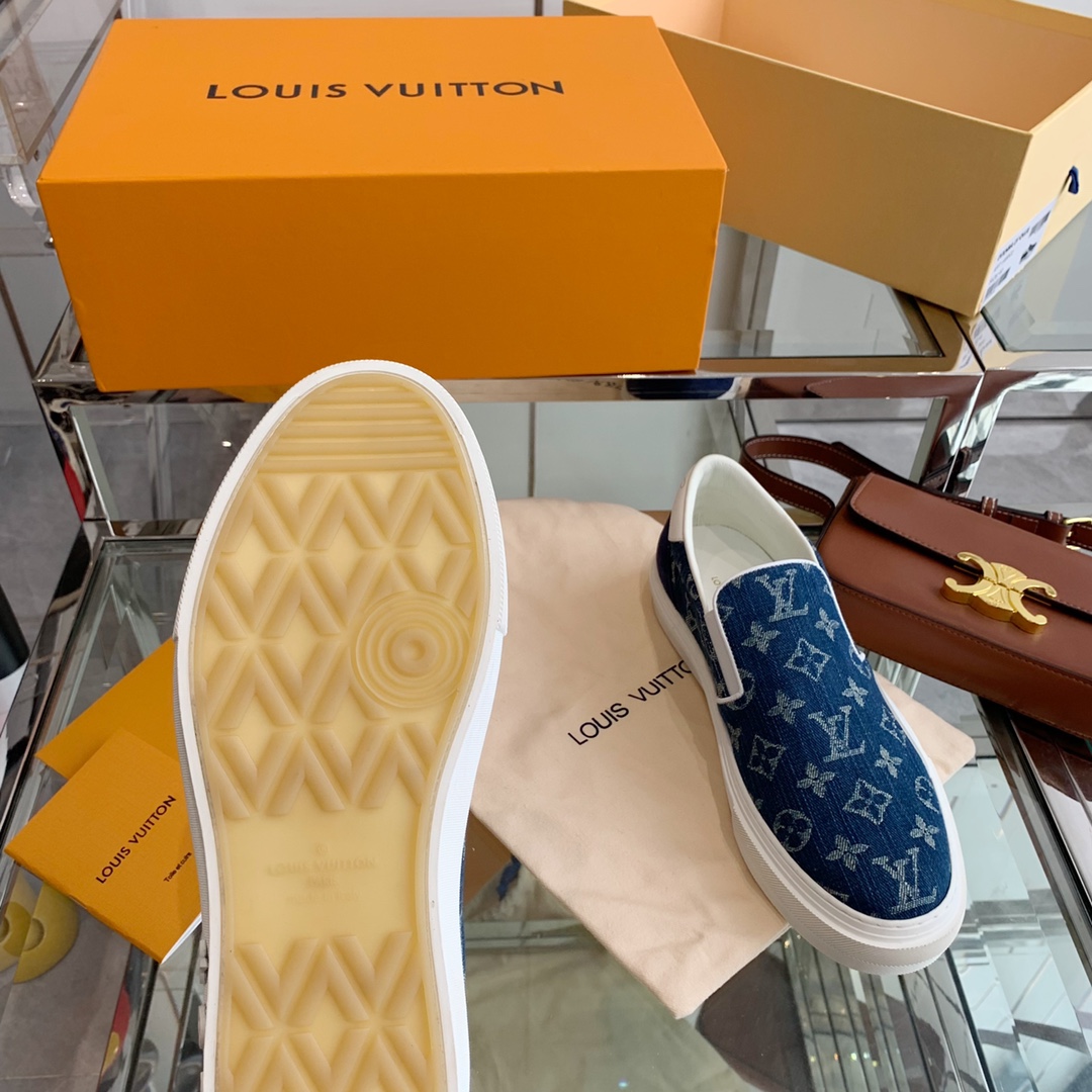 L0vis Vvtt0n Women’s Trocadero Slip On Blue For Women LV