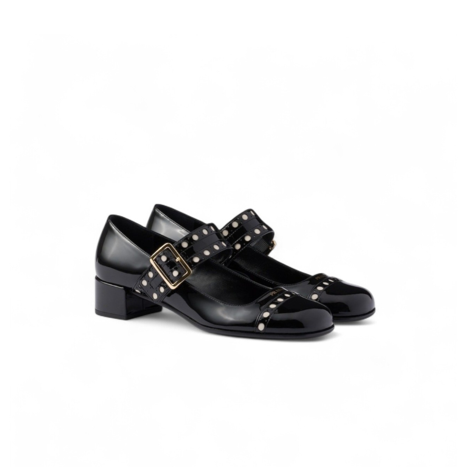 Pra*a Patent Leather Mary Jane Pumps Black For Women 1I816N_069_F0002_F_035