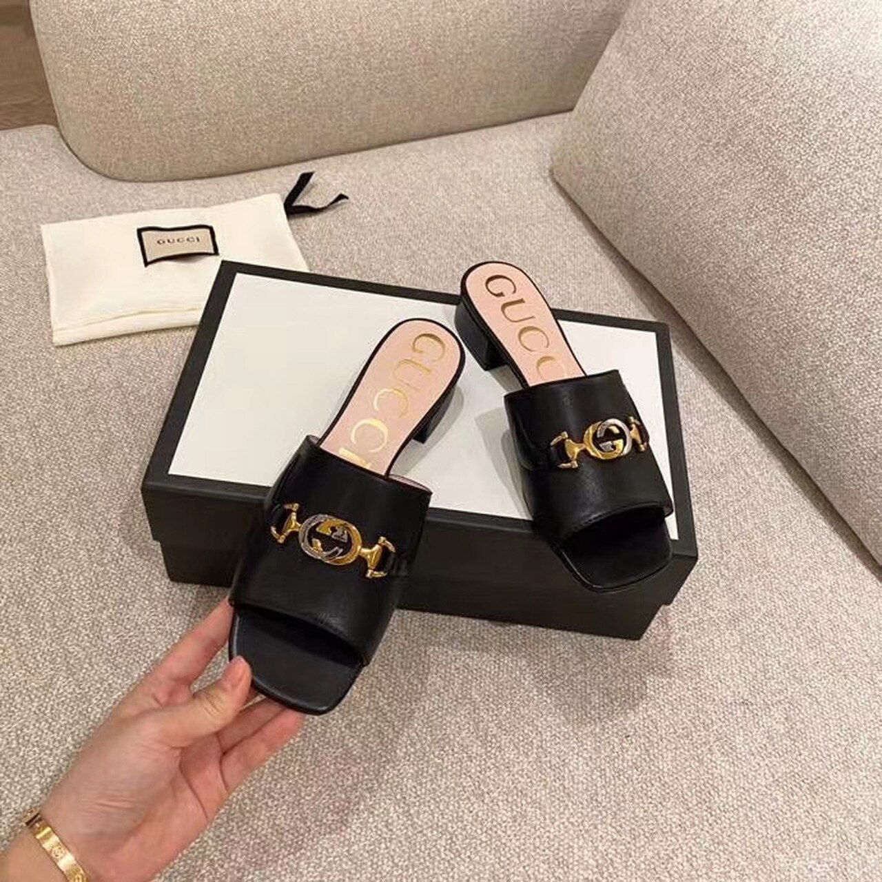 Gvc*1 Gvc*1 Zumi Slide Sandals Black For Women GG