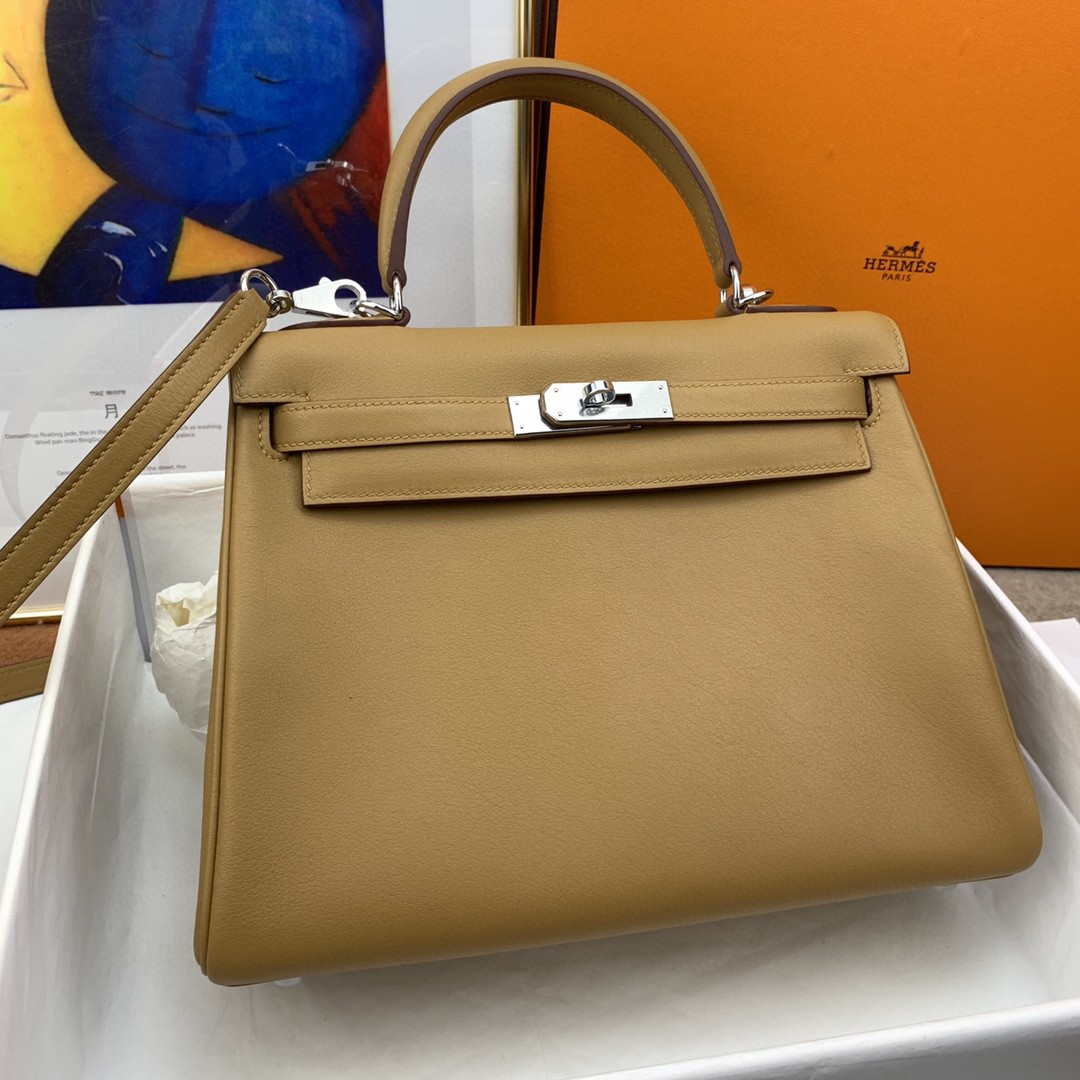 H**me5 Kelly 28 Evercolor Gold Bag For Women, Women’s Handbags, Shoulder Bags 11in/28cm