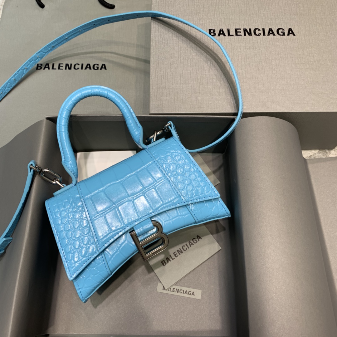 Ba1en*iaga Hourglass Small Handbag In Blue, For Women, Women’s Bags 9in/23cm