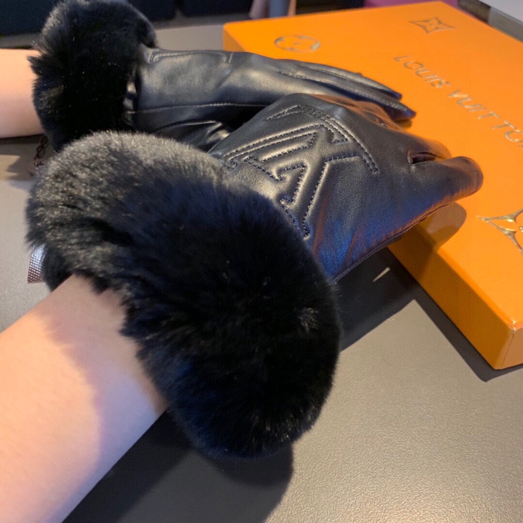 L0vis Vvtt0n Gloves In Black