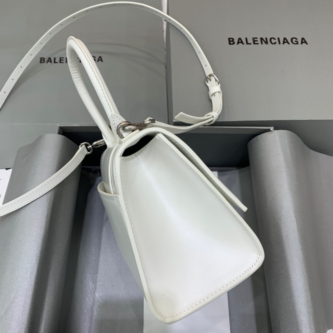 Ba1en*iaga Hourglass Small Handbag In White, For Women, Women’s Bags 9in/23cm 5928331QJ4Y9028