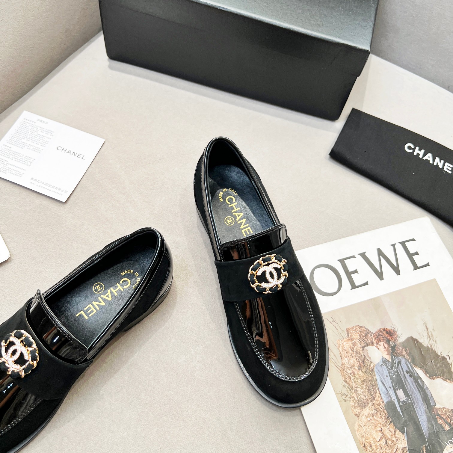 Ch**el Women’s Loafers Black For Women G39606 Y56272 94305