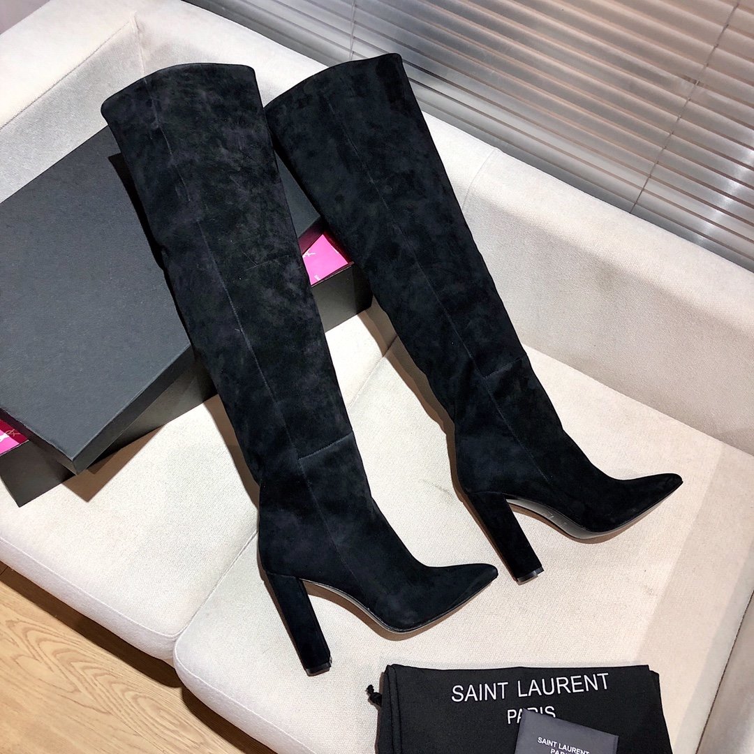 Sa1nt Lau*nt Women’s High Boots Black For Women Y51