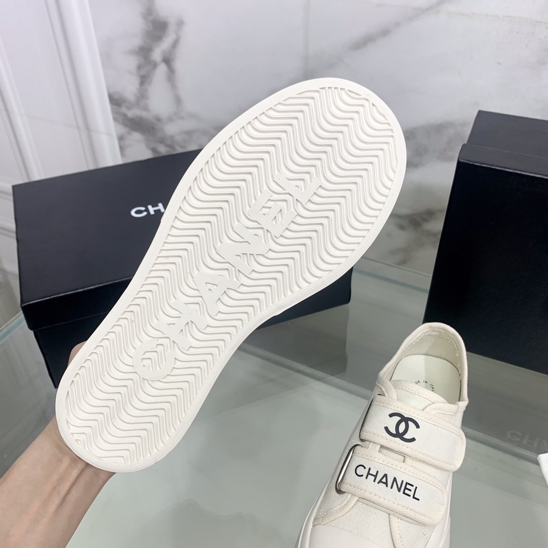 Ch**el Women’s Ch**el Velcro Sneaker White For Women