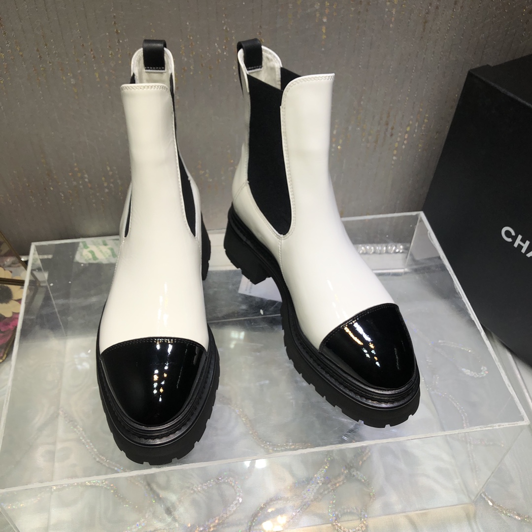 Ch**el Women’s Ankle Boots White For Women 0,7in/ 2cm