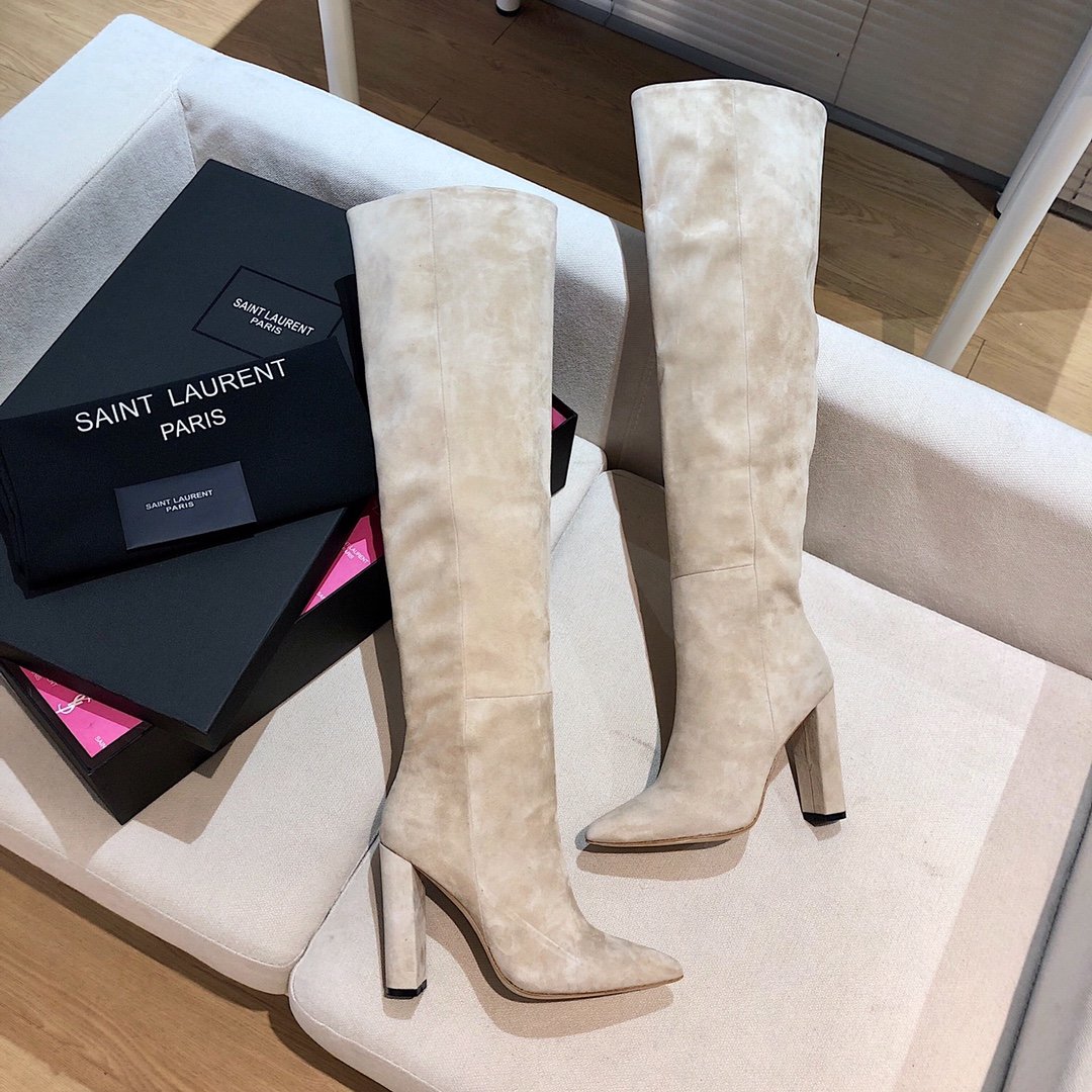 Sa1nt Lau*nt Women’s High Boots Beige For Women Y51